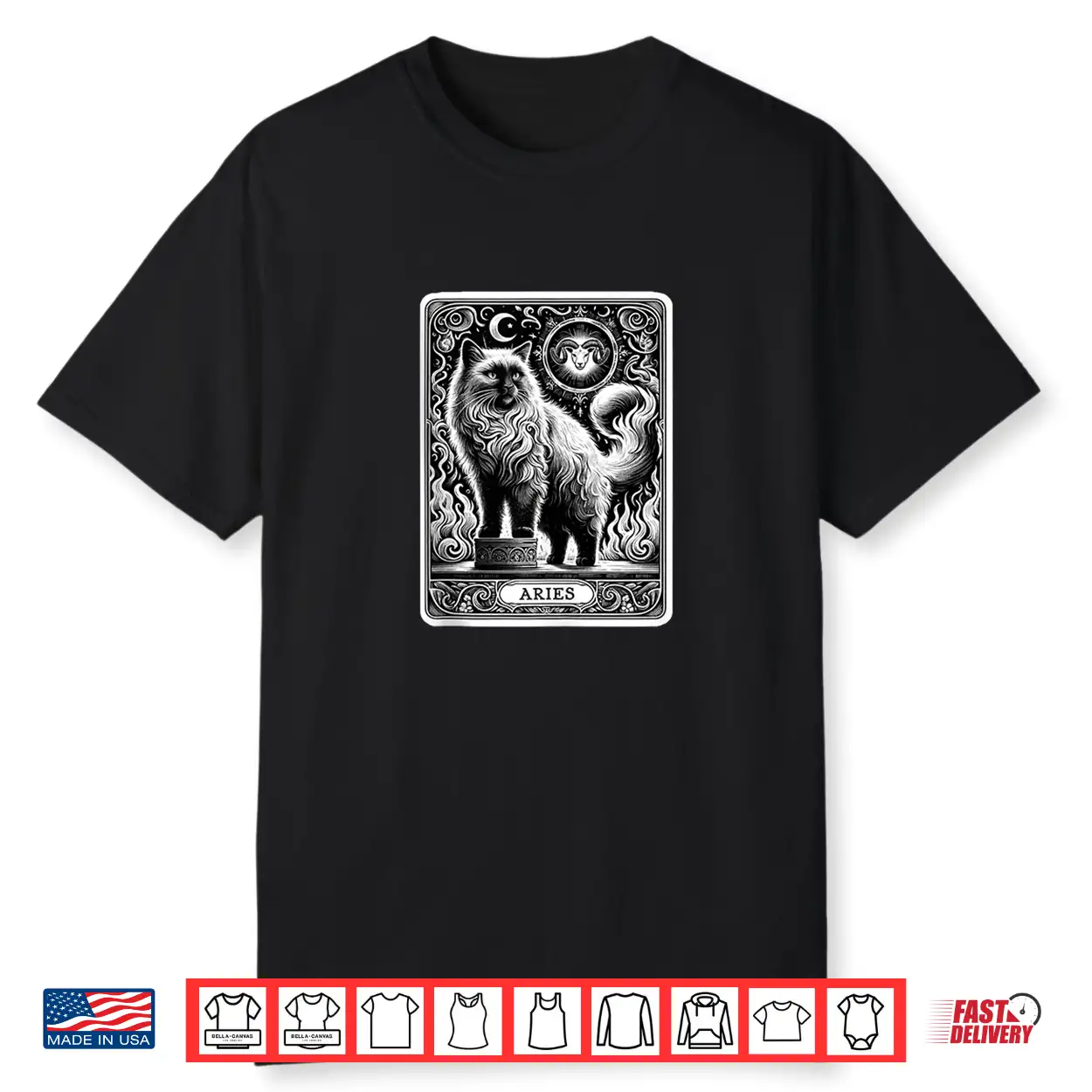 Aries Cat Celestial Zodiac Tarot Astrology Cats Shirt Aries Cat Celestial Zodiac Tarot Astrology Cats Shirt