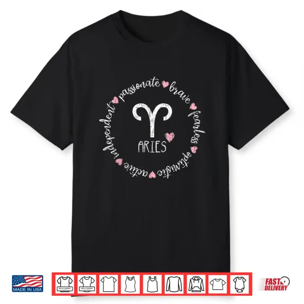 Aries Description Apparel Men Women Funny Zodiac Sign Gift Shirt