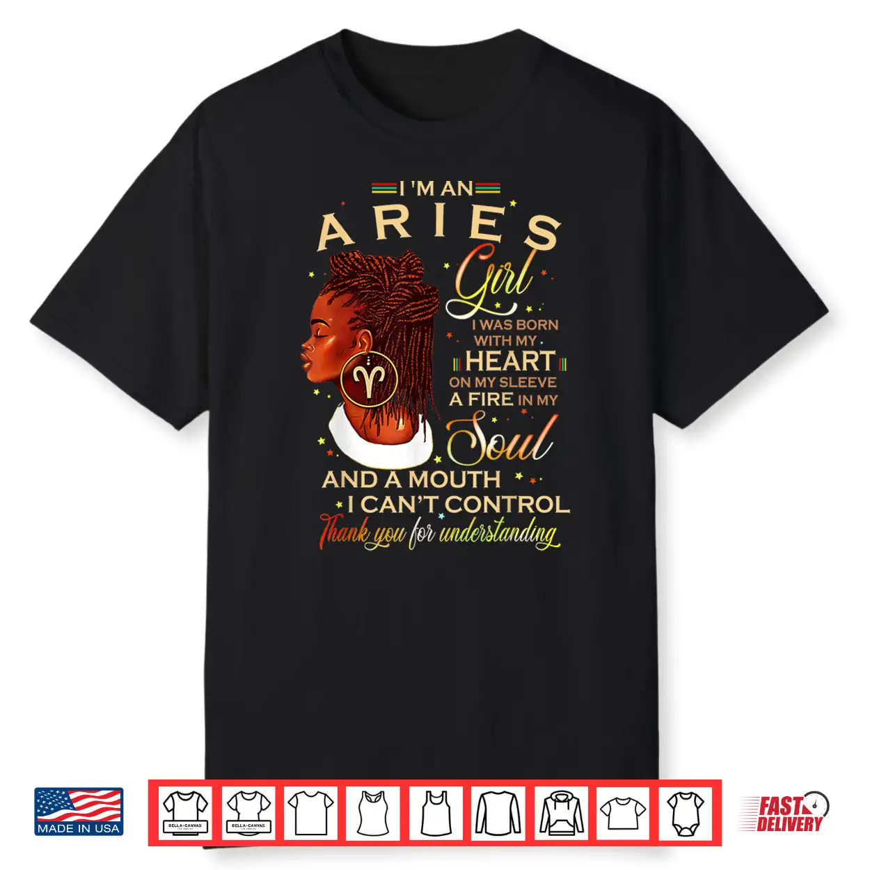 Aries Girl Afro Locs Girl Zodiac Signs Birthday Gift Shirt Aries Girl Afro Locs Girl Zodiac Signs Birthday Gift Shirt