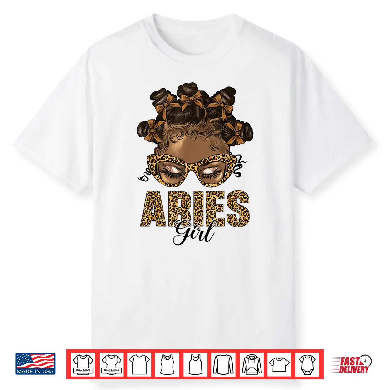 Aries Girl Black Women Bow Knot Hair Zodiac Birthday Shirt Aries Girl Black Women Bow Knot Hair Zodiac Birthday Shirt