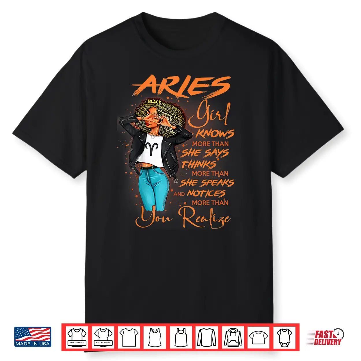 Aries Girl Knows More Than She Says For Black Women Shirt Aries Girl Knows More Than She Says For Black Women Shirt