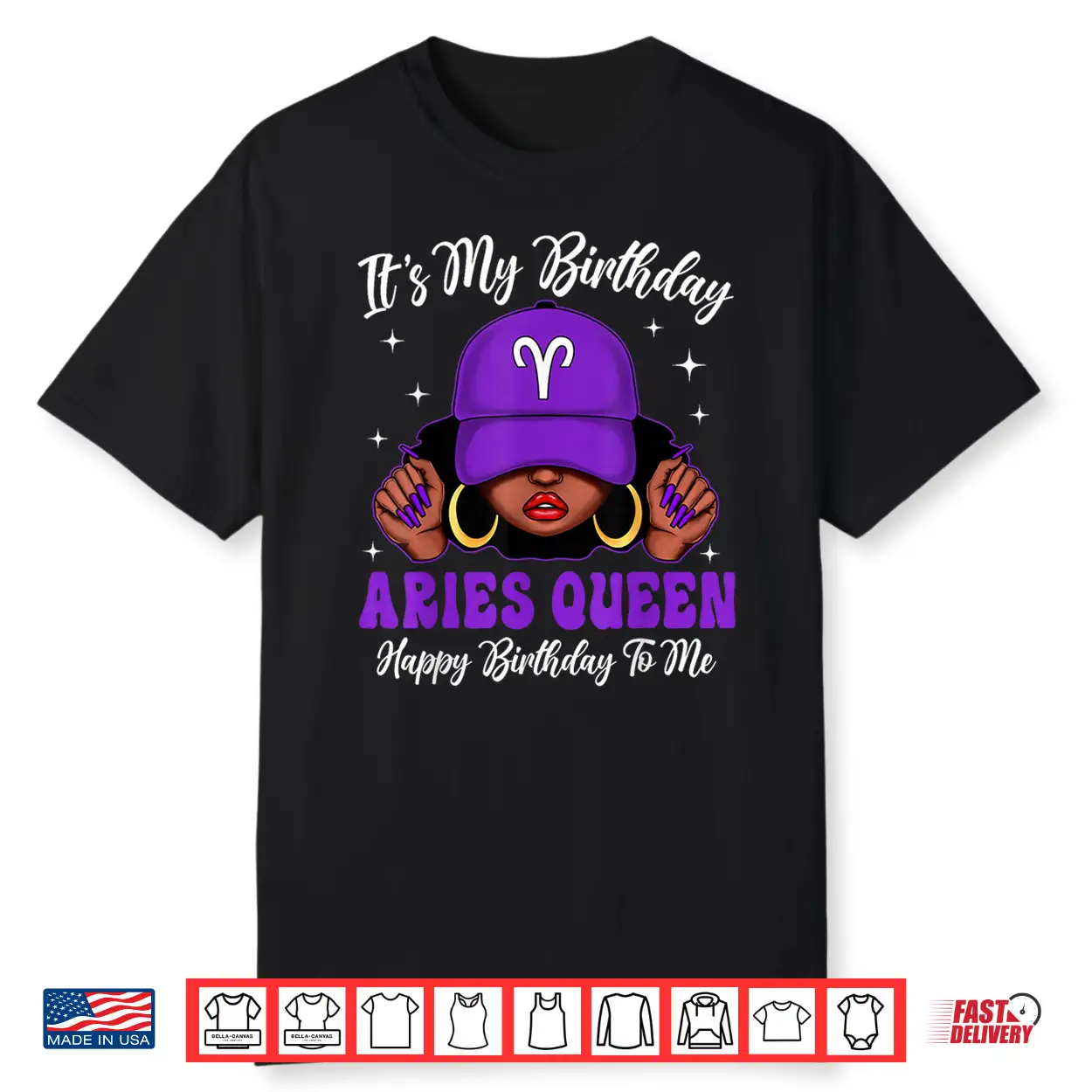 Aries Queen Black Woman Purple Cap Zodiac Sign Shirt Aries Queen Black Woman Purple Cap Zodiac Sign Shirt