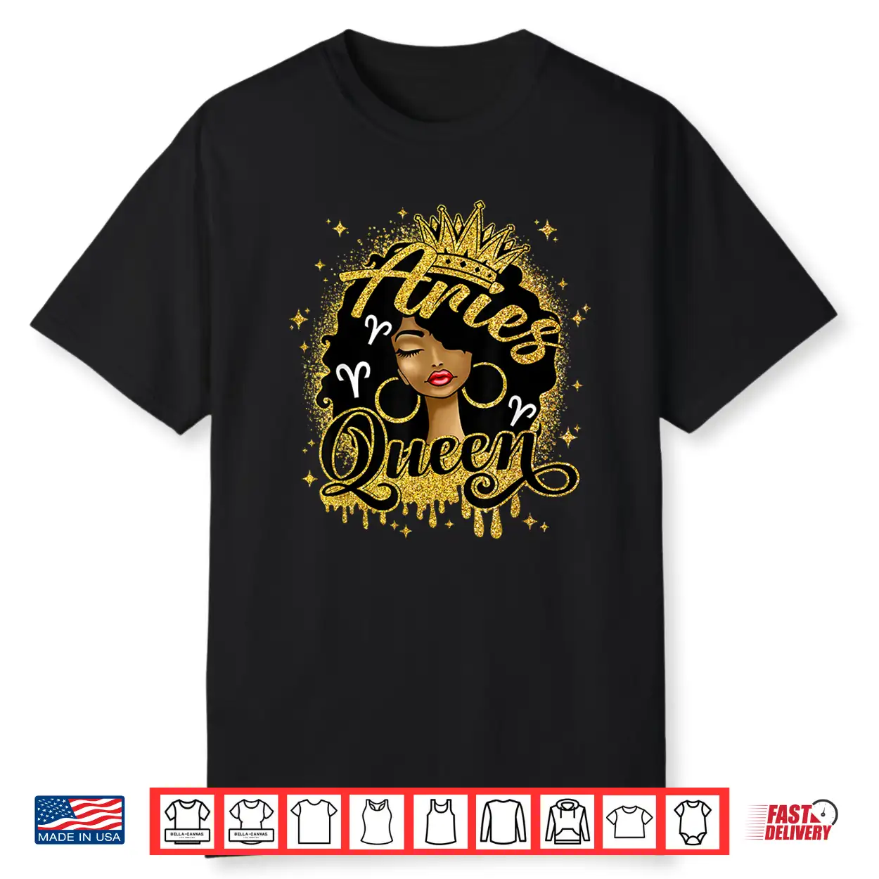 Aries Queen Curly Afro Women It’S My Birthday Zodiac Shirt Aries Queen Curly Afro Women It’S My Birthday Zodiac Shirt