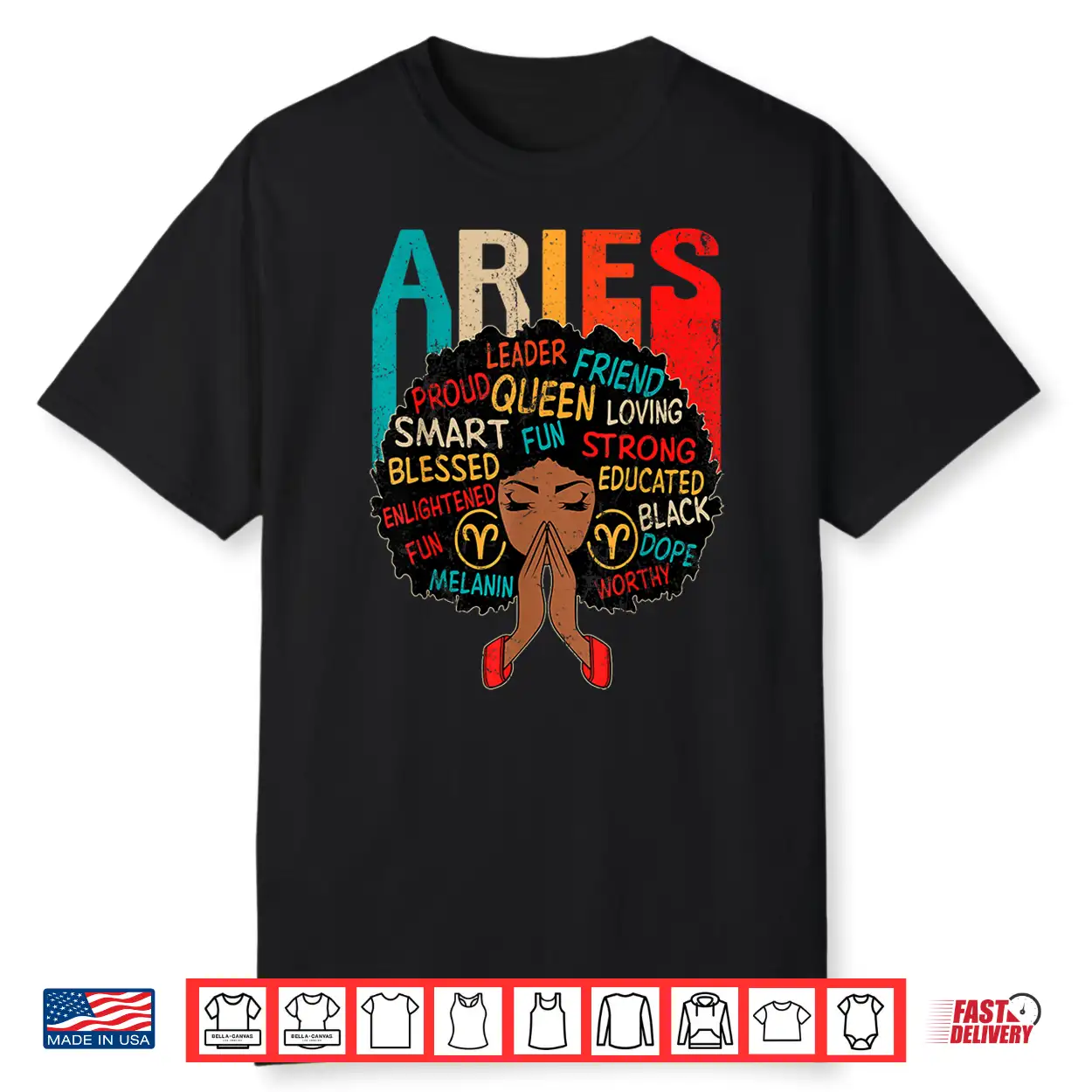 Aries Queen Retro Afro Black Women Zodiac Sign Shirt Aries Queen Retro Afro Black Women Zodiac Sign Shirt