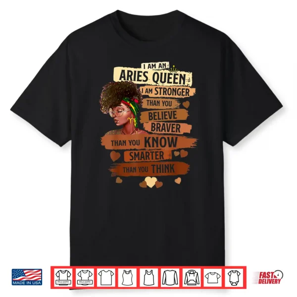 Aries Queen Sweet As Candy Birthday Gift For Black Women Shirt