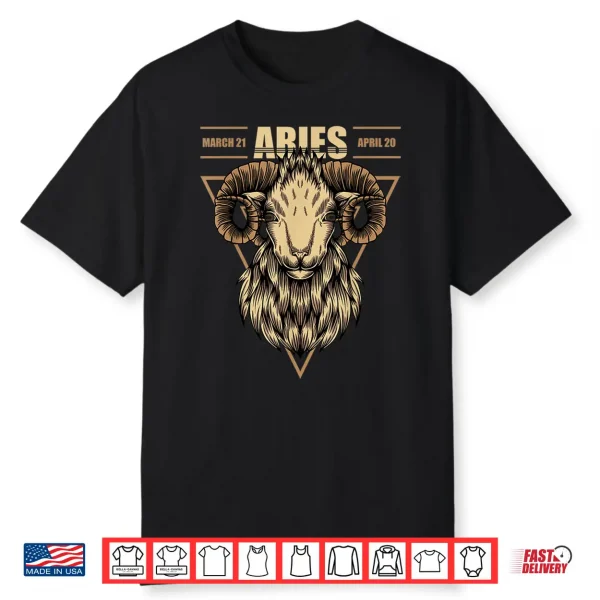 Aries Ram Zodiac Sign Symbol Astrology Dates Shirt Shirt