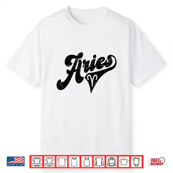 Aries Retro Zodiac Astrology Horoscope Aries Shirt