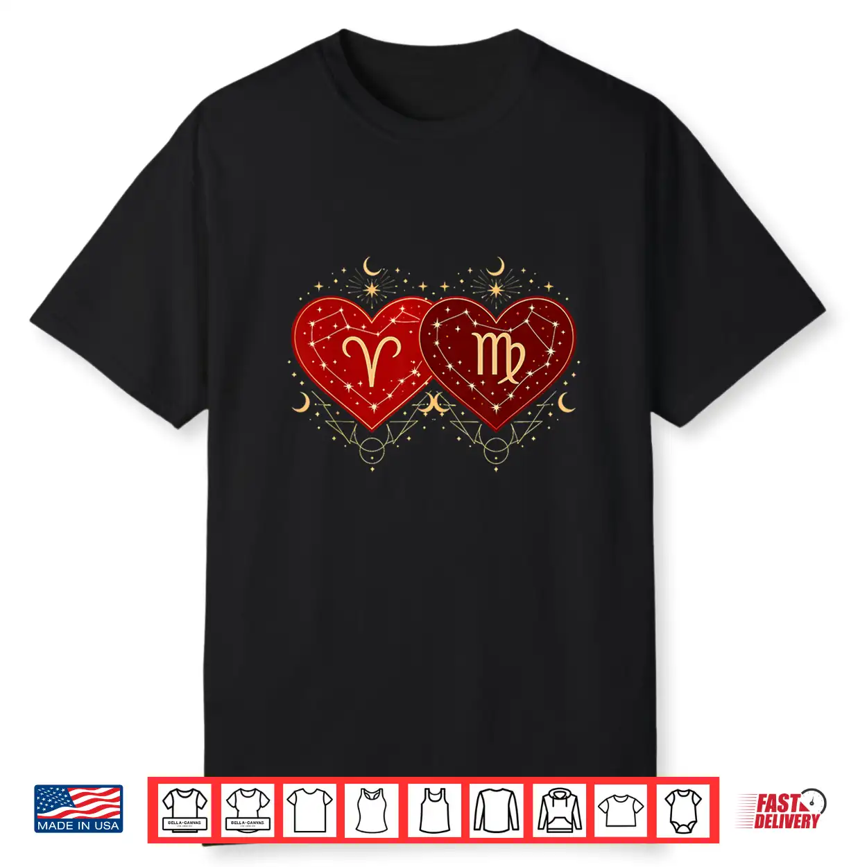 Aries Virgo Love Shirt Zodiac Valentines Day Astrological Shirt Aries Virgo Love Shirt Zodiac Valentines Day Astrological Shirt