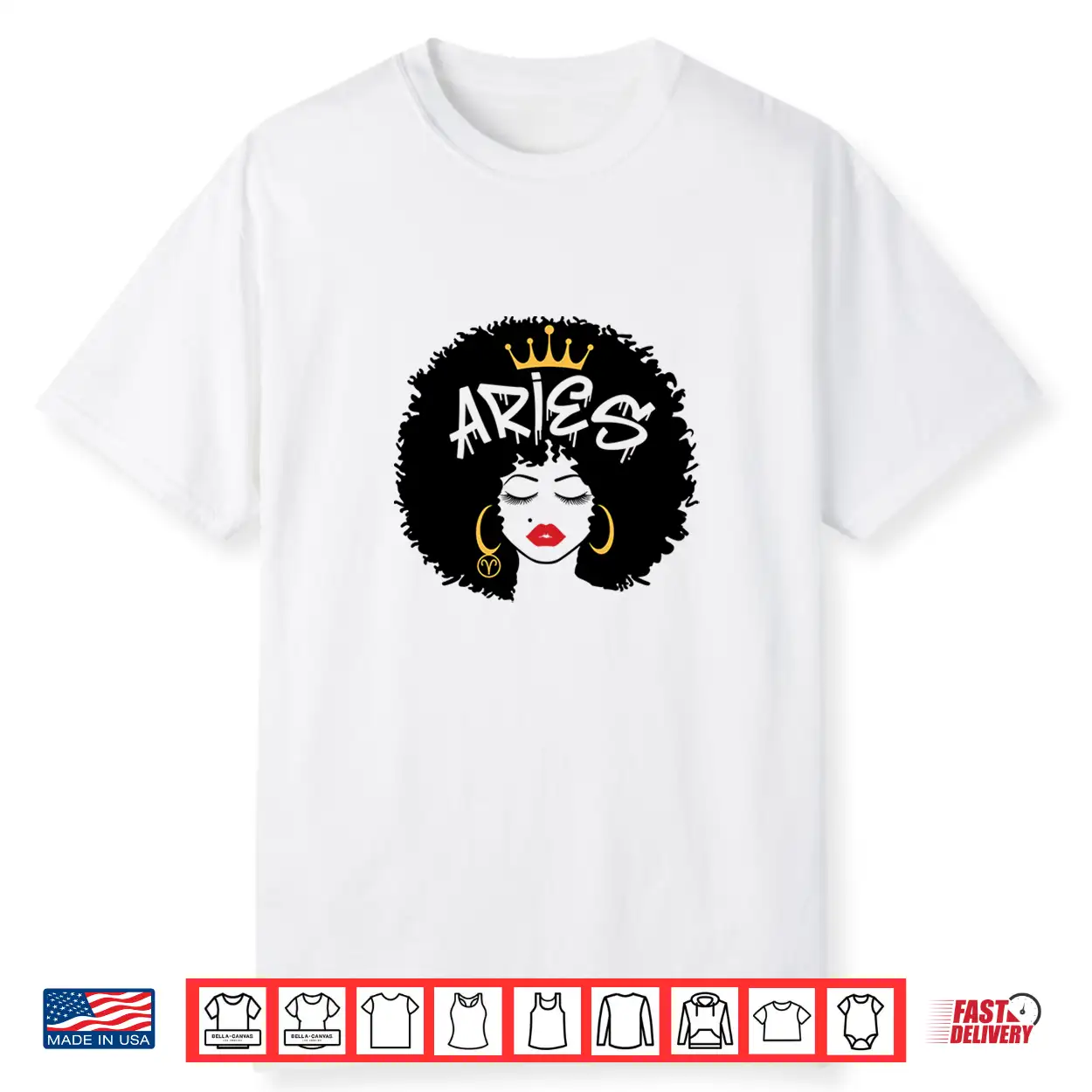 Aries Zodiac Sign African Hair Style Queen Afro Astrology Shirt Aries Zodiac Sign African Hair Style Queen Afro Astrology Shirt