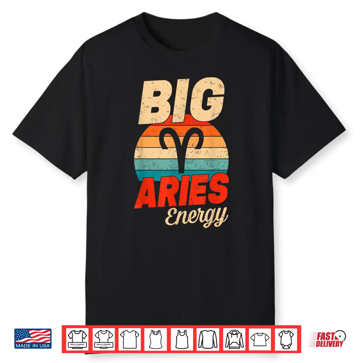 Big Aries Energy Men Women Retro Sunset Zodiac Birthday Shirt Big Aries Energy Men Women Retro Sunset Zodiac Birthday Shirt