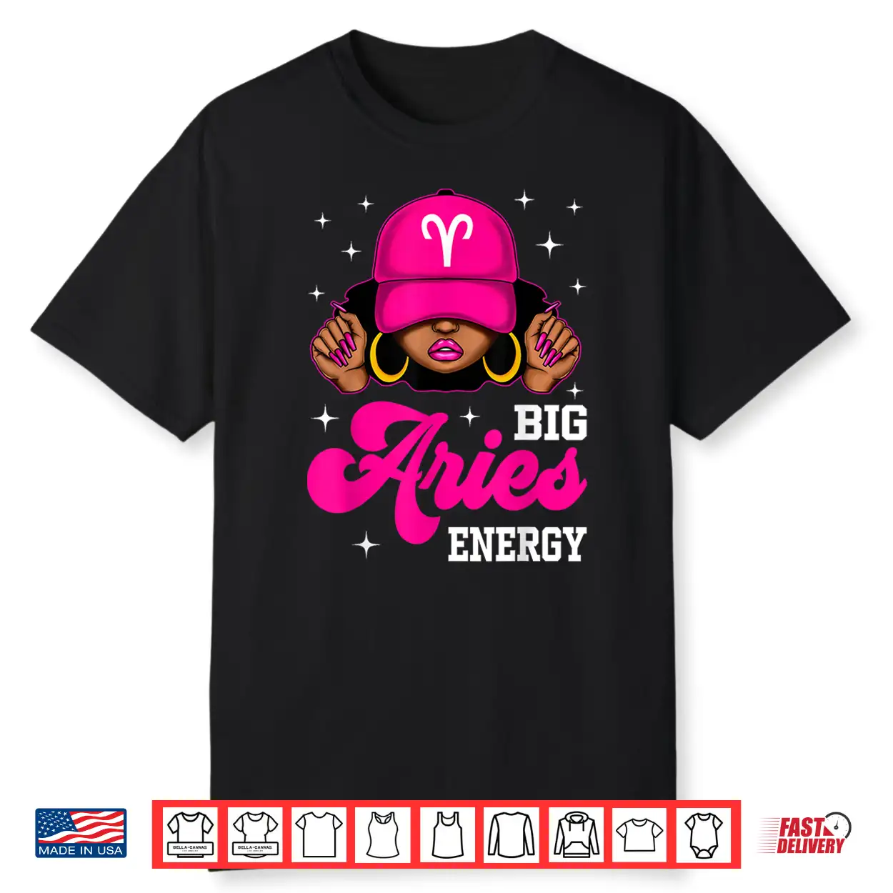 Big Aries Energy Sassy Black Woman Cap Zodiac Birthday Shirt Big Aries Energy Sassy Black Woman Cap Zodiac Birthday Shirt