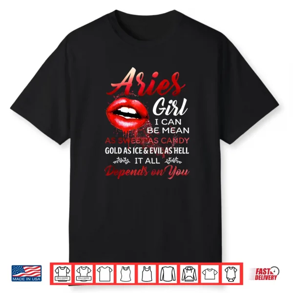 Birthday Gift Girl Zodiac Aries For Women Aries Zodiac Shirt