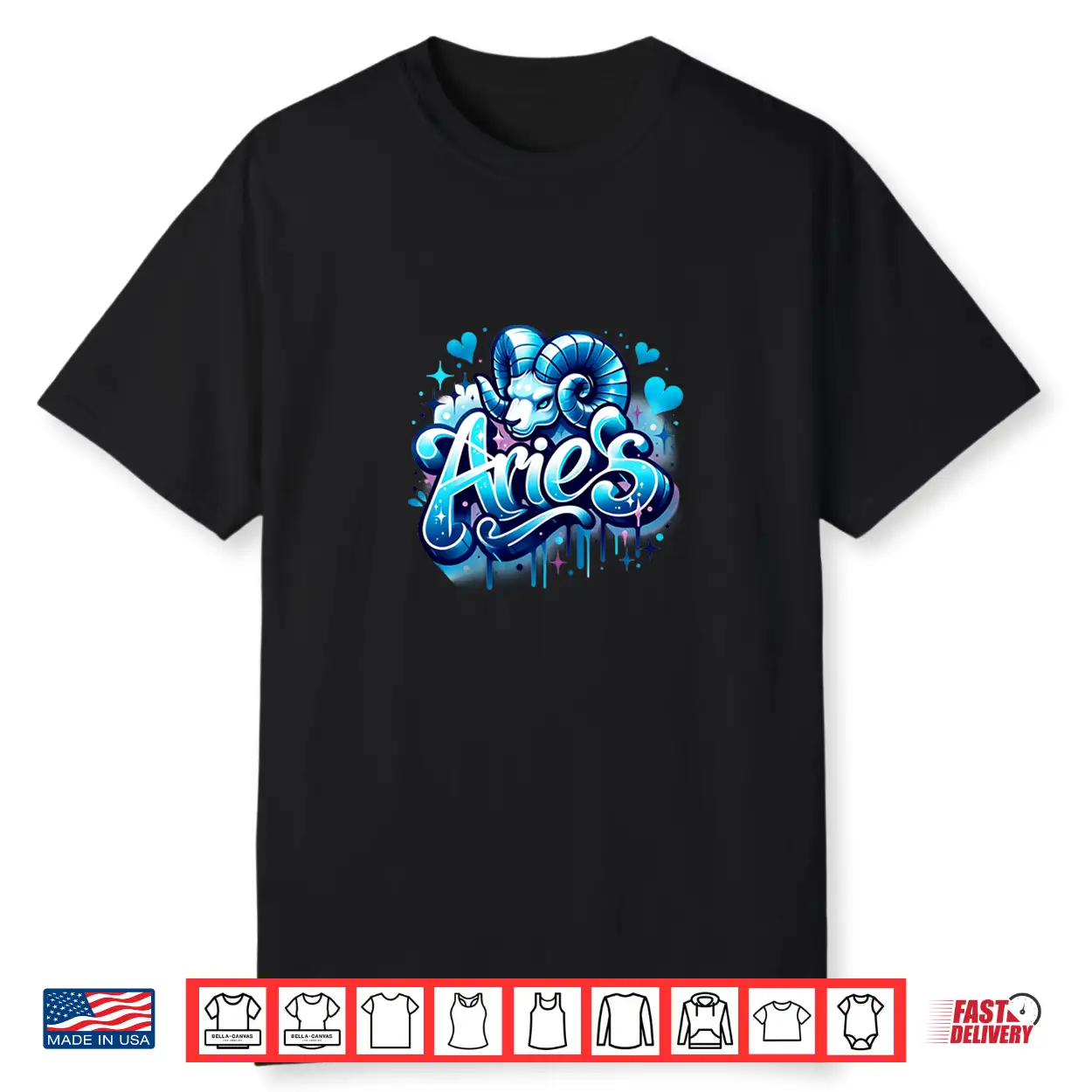 Blue Aries Zodiac Star Sign Shirt Blue Aries Zodiac Star Sign Shirt