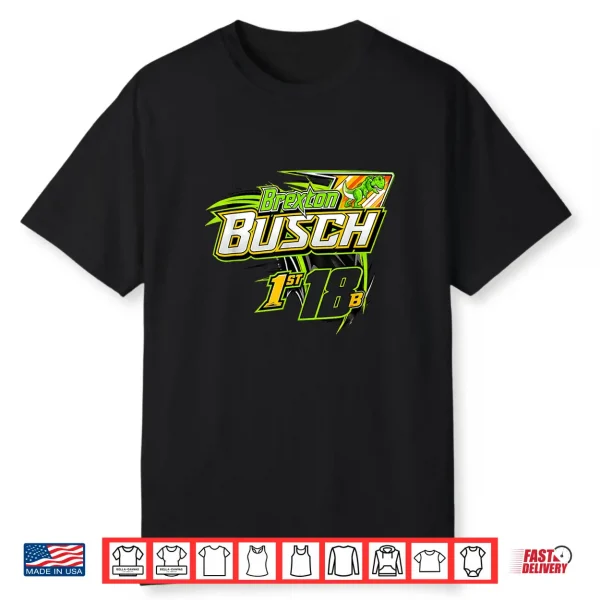Brexton Busch 18B Racing Dinosaur Shirt