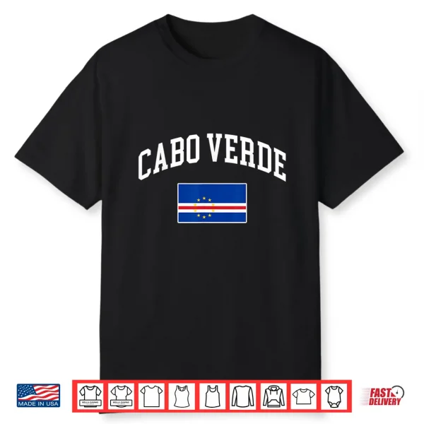 Cabo Verde Flag Cabo Verdean Retro Vintage Classic Graphic Shirt
