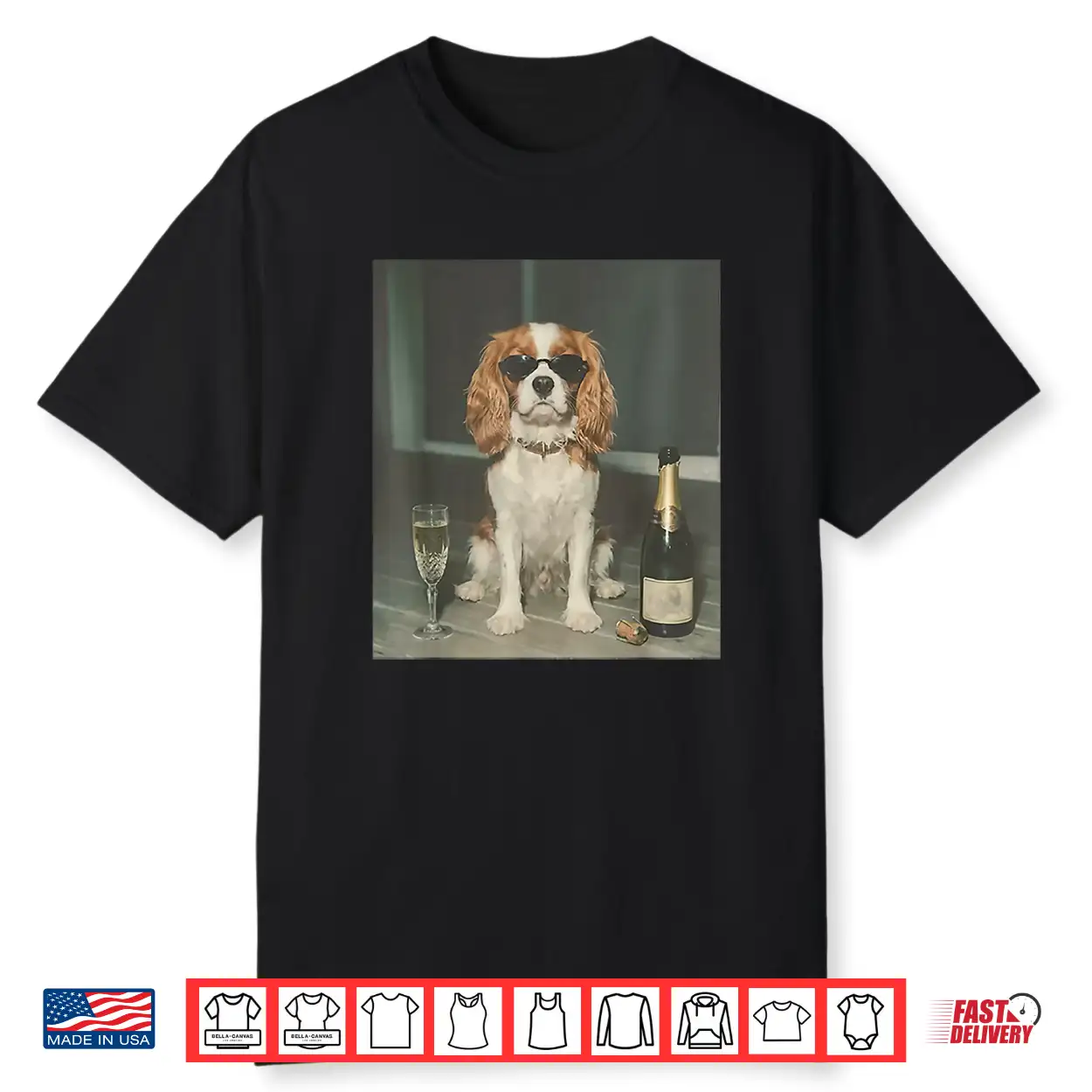 Cavalier King Charles Drinking Champagne Shirt Cavalier King Charles Drinking Champagne Shirt