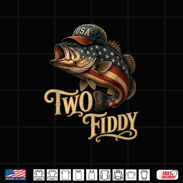 Design 1776 2026 Bass Fishing USA Flag 250th Birthday Two Fiddy Shirt