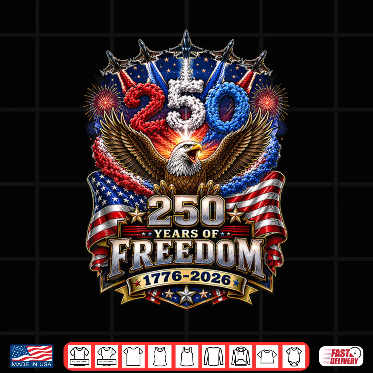 1776 2026 Patriotic Eagle America 250 Years 4Th Of July Shirt 1776 2026 Patriotic Eagle America 250 Years 4Th Of July Shirt