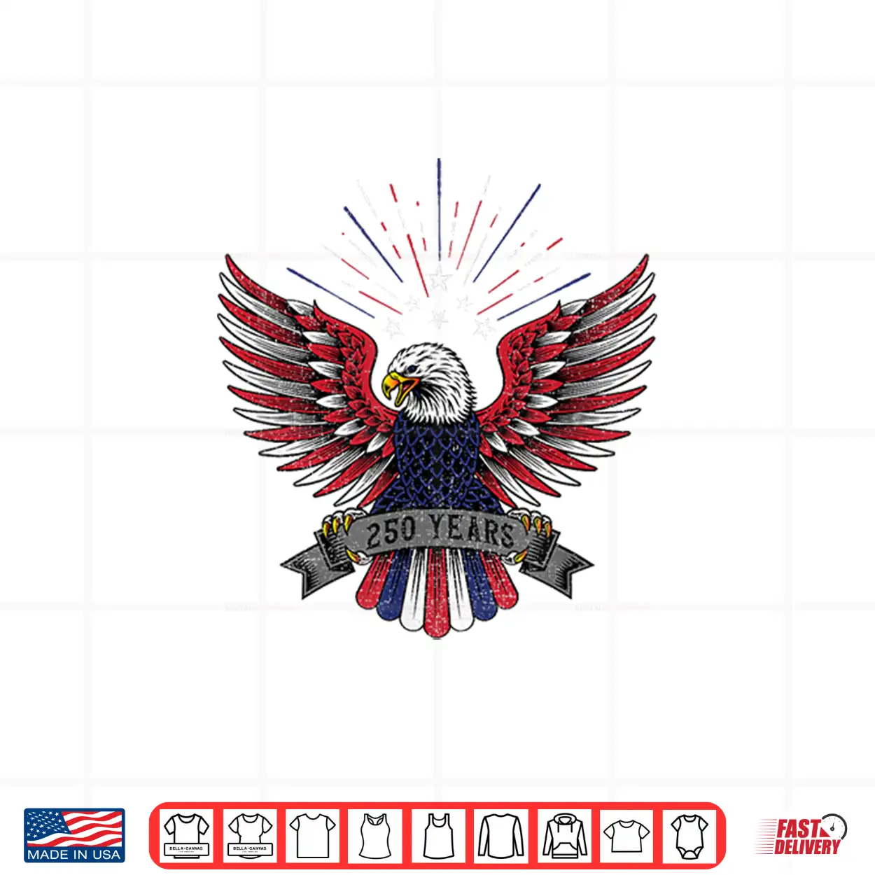 4Th Of July Usa Patriotic Eagle 250 Years Of America Shirt 4Th Of July Usa Patriotic Eagle 250 Years Of America Shirt