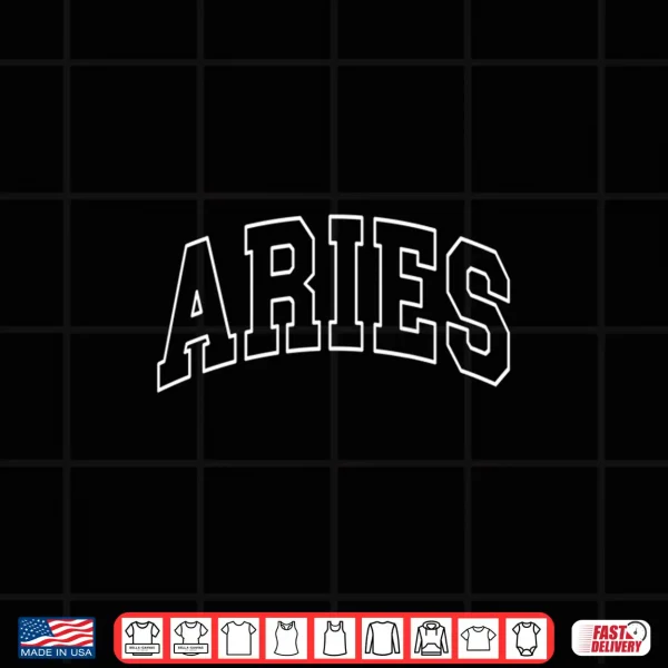 Aries University Varsity College Campus Aesthetic Shirt 4 Design ARIES University Varsity College Campus Aesthetic Shirt