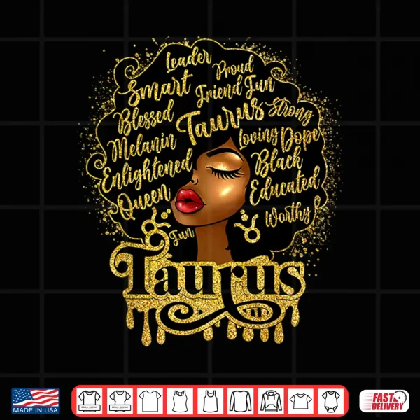 African American Birthday Afro Natural Hair Taurus Girl Shirt 4 Design African American Birthday Afro Natural Hair Taurus Girl Shirt