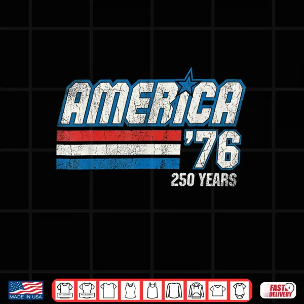 Design America Retro 250 Anniversary 250th USA Merchandise Freedom Shirt