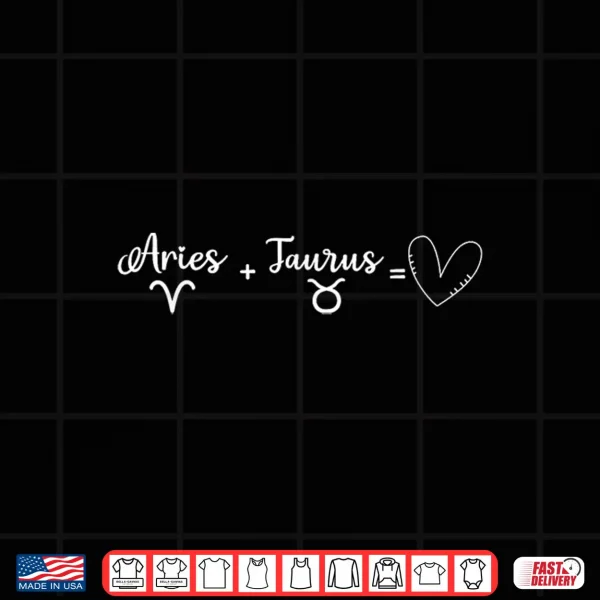 Aries And Taurus Couple Love Heart Zodiac Sign Astrology Shirt 4 Design Aries And Taurus Couple Love Heart Zodiac Sign Astrology Shirt