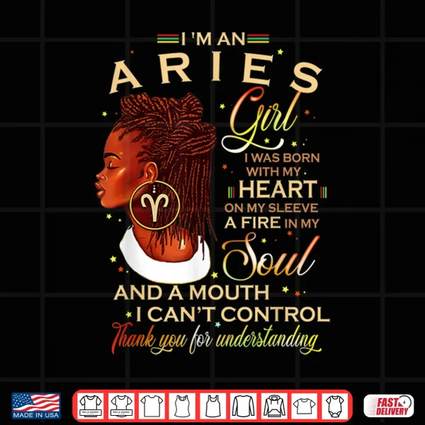 Aries Girl Afro Locs Girl Zodiac Signs Birthday Gift Shirt 4 Design Aries Girl Afro Locs Girl Zodiac Signs Birthday Gift Shirt