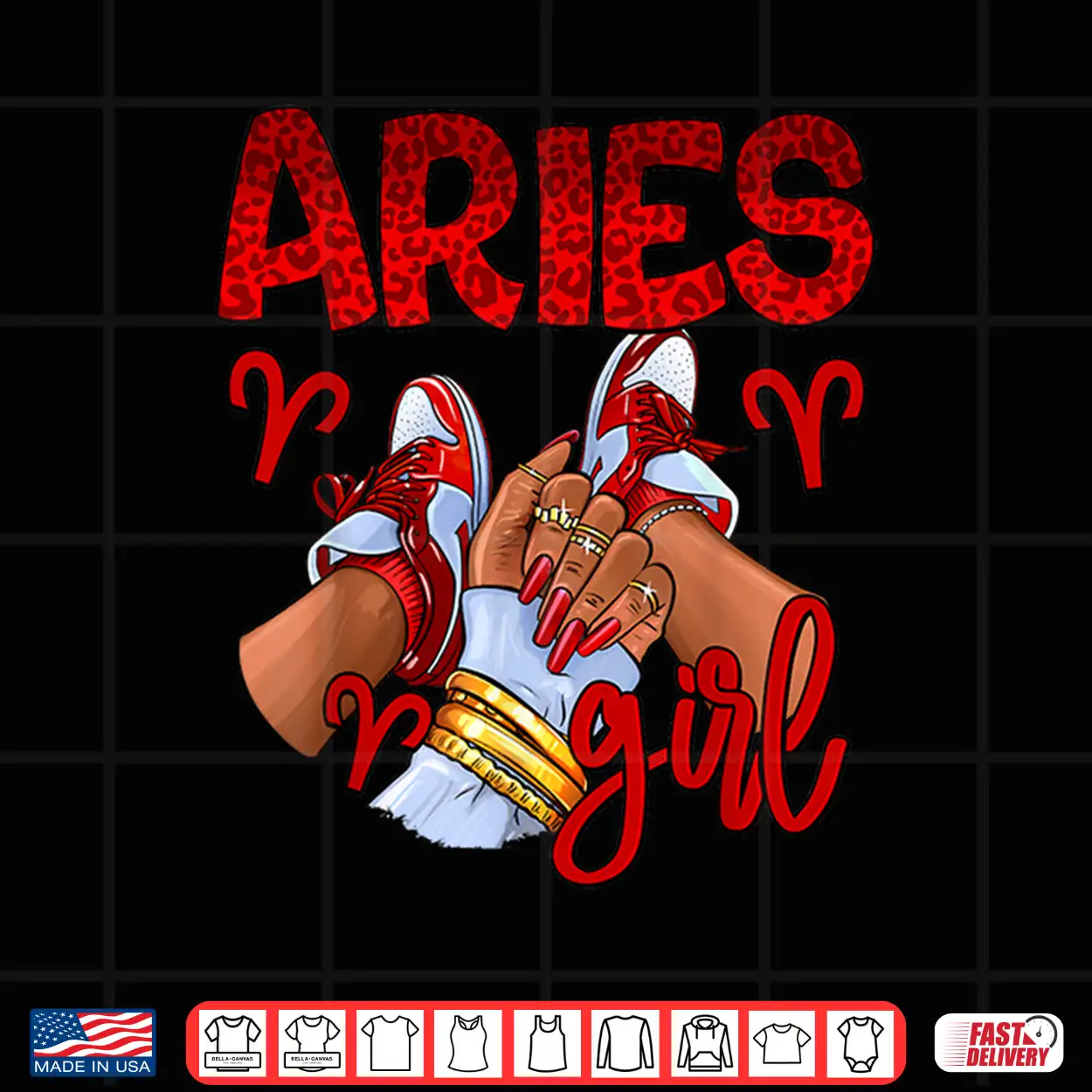 Aries Girl Birthday Women Sneakers Zodiac Sign Bday Shirt Aries Girl Birthday Women Sneakers Zodiac Sign Bday Shirt