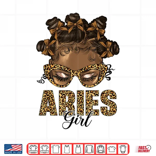 Aries Girl Black Women Bow Knot Hair Zodiac Birthday Shirt 4 Design Aries Girl Black Women Bow Knot Hair Zodiac Birthday Shirt
