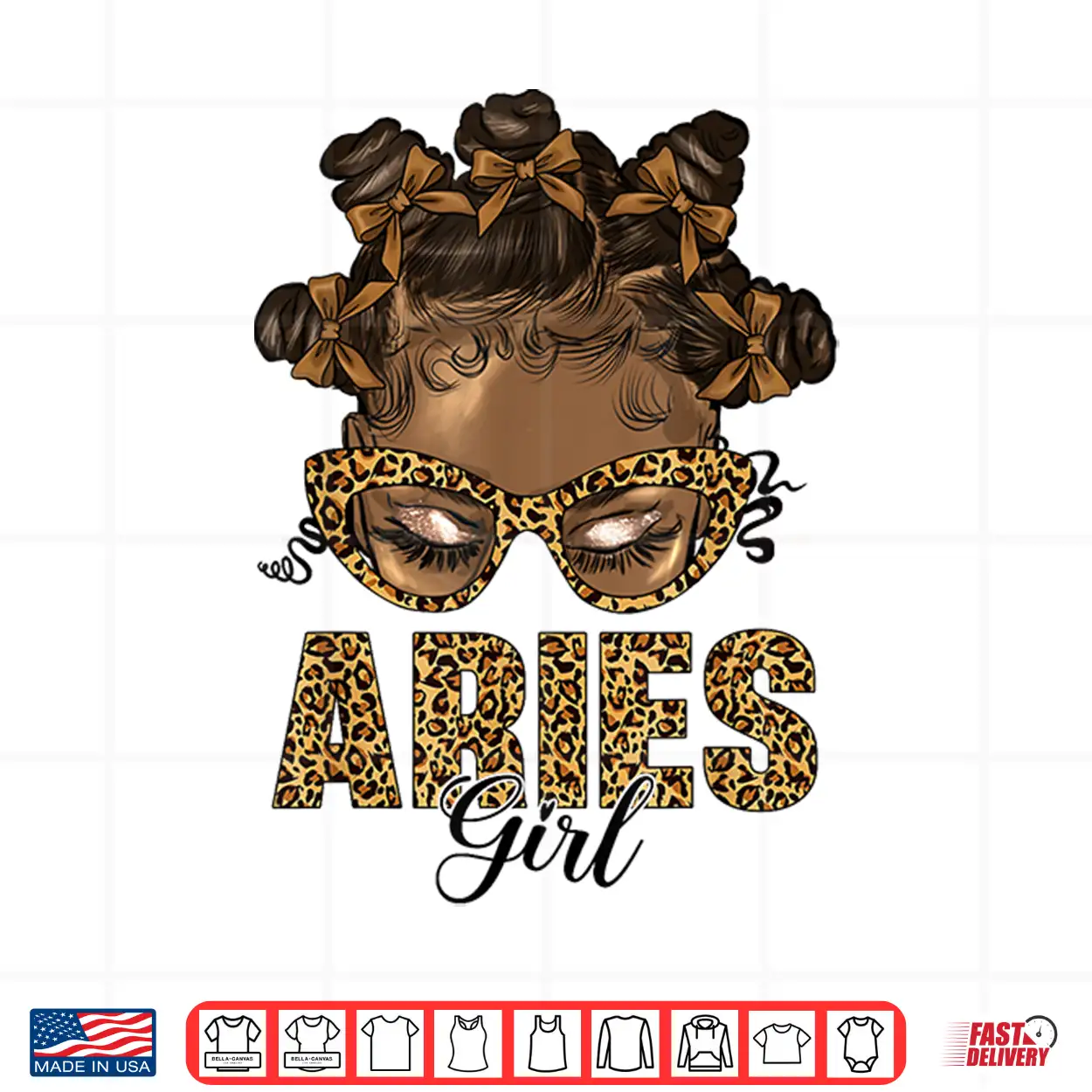 Aries Girl Black Women Bow Knot Hair Zodiac Birthday Shirt Aries Girl Black Women Bow Knot Hair Zodiac Birthday Shirt