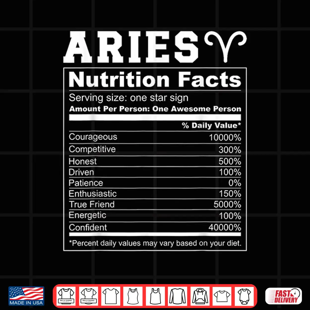 Aries Nutrition Facts Zodiac Sign Personality Aries Shirt Aries Nutrition Facts Zodiac Sign Personality Aries Shirt