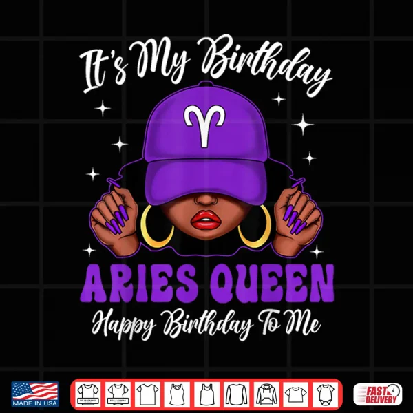 Aries Queen Black Woman Purple Cap Zodiac Sign Shirt 4 Design Aries Queen Black Woman Purple Cap Zodiac Sign Shirt