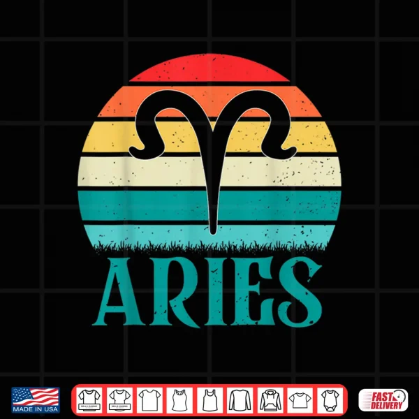 Design Aries Sunset Zodiac Shirt