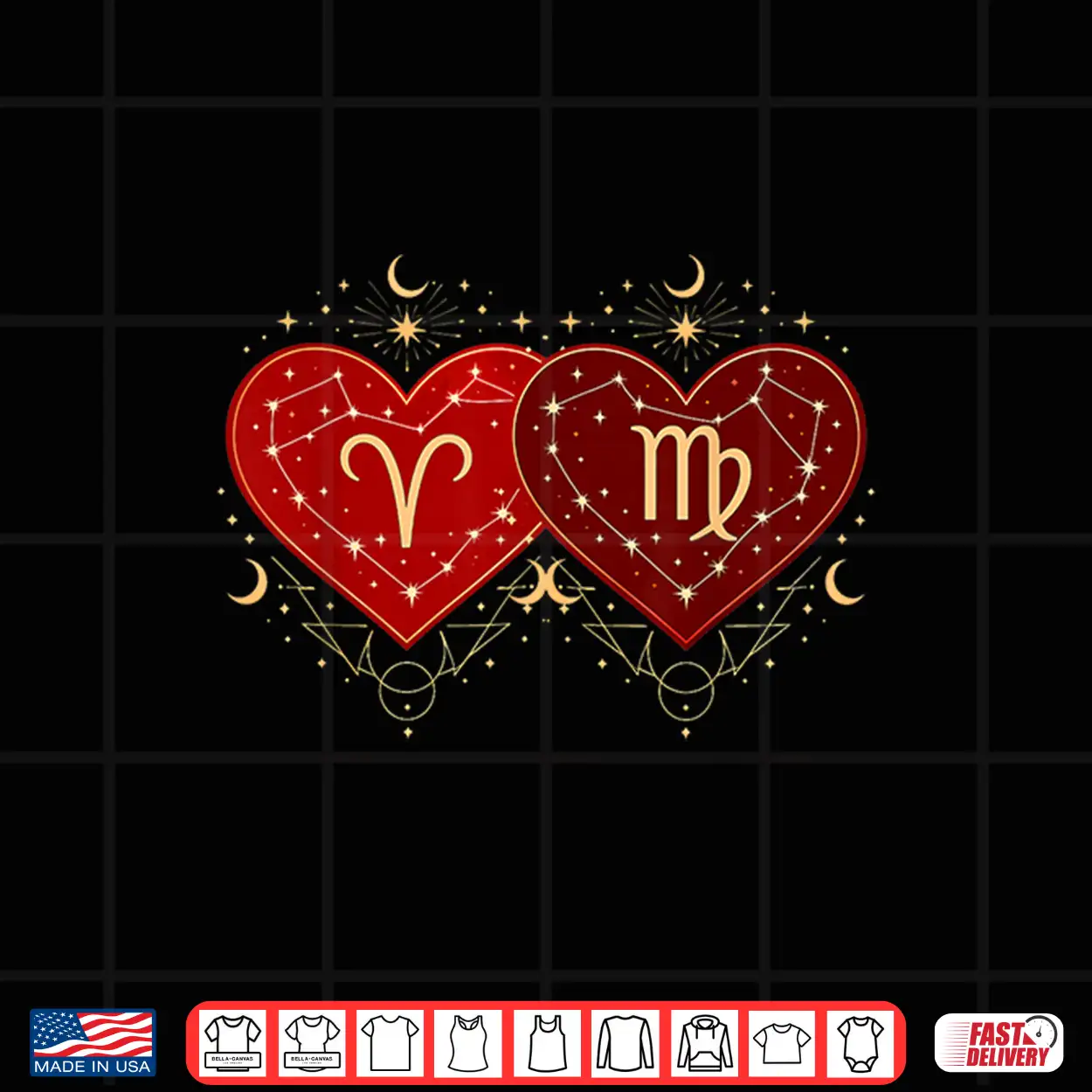 Aries Virgo Love Shirt Zodiac Valentines Day Astrological Shirt Aries Virgo Love Shirt Zodiac Valentines Day Astrological Shirt