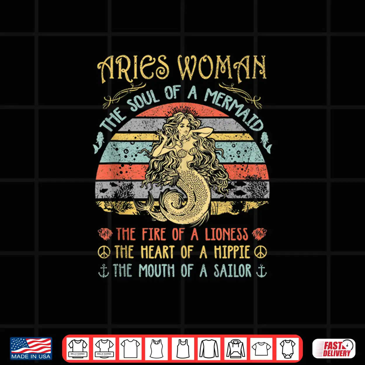 Aries Woman The Soul Of A Mermaid Vintage Birthday Shirt Aries Woman The Soul Of A Mermaid Vintage Birthday Shirt
