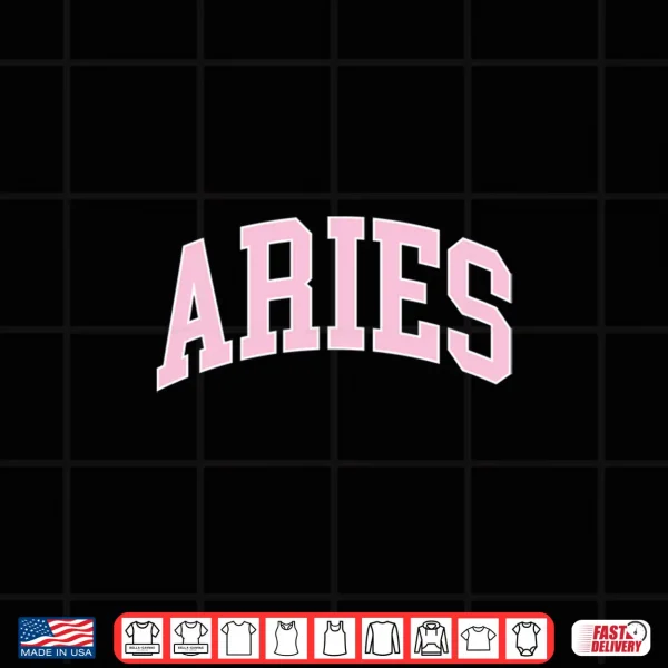 Aries Zodiac Horoscope Pink Retro Preppy Throwback Womens Shirt 4 Design Aries Zodiac Horoscope Pink Retro Preppy Throwback Womens Shirt