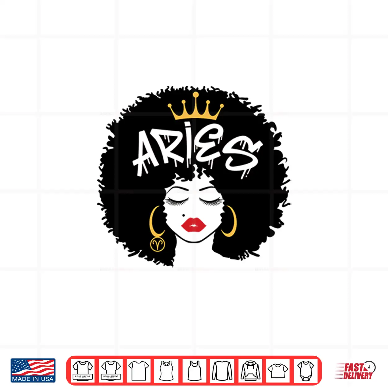 Aries Zodiac Sign African Hair Style Queen Afro Astrology Shirt Aries Zodiac Sign African Hair Style Queen Afro Astrology Shirt