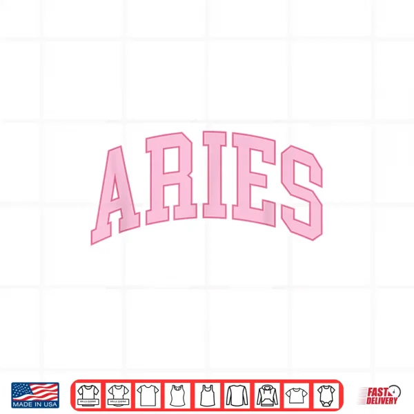 Aries Zodiac Sign Horoscope Pink Retro Preppy Throwback Girl Shirt 4 Design Aries Zodiac Sign Horoscope Pink Retro Preppy Throwback Girl Shirt
