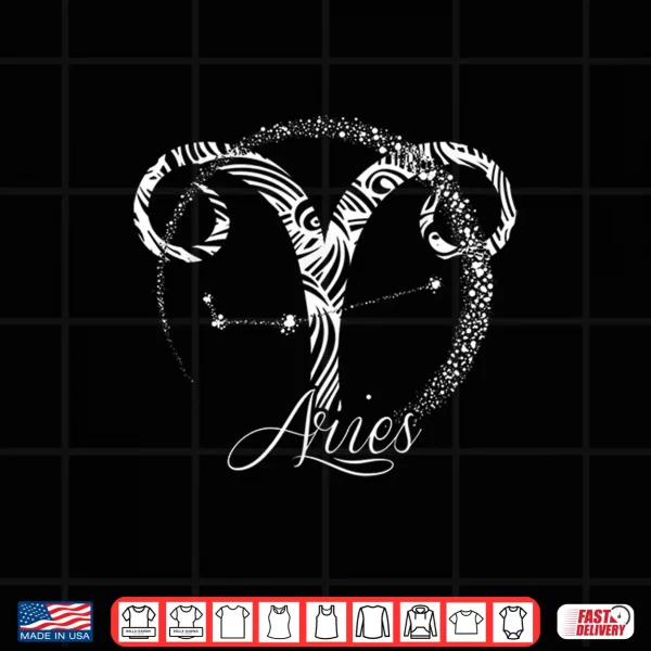 Design Aries Zodiac Sign March April Birthday Gift Horoscope Shirt