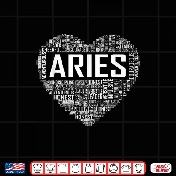 Design Aries Zodiac Traits Horoscope Astrology Sign Gift Shirt