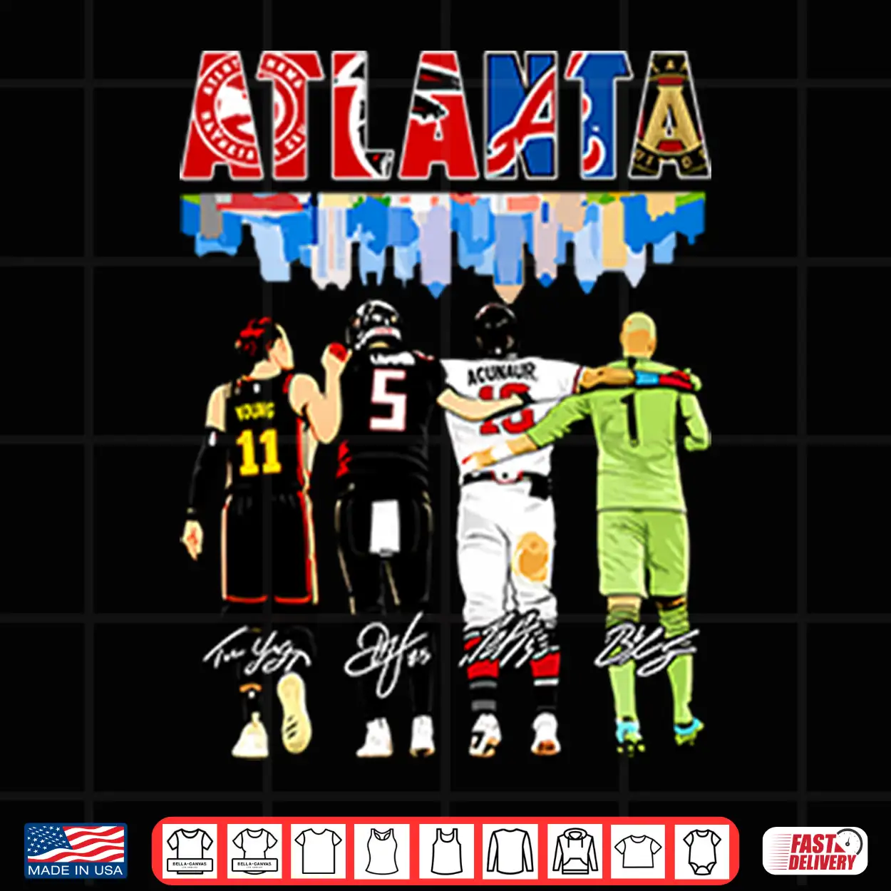 Atlanta Sports Legends Shirt Atlanta Sports Legends Shirt