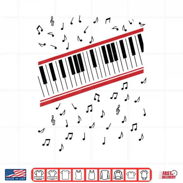 Design Beat it Key Piano Graphic Music Retro Shirt