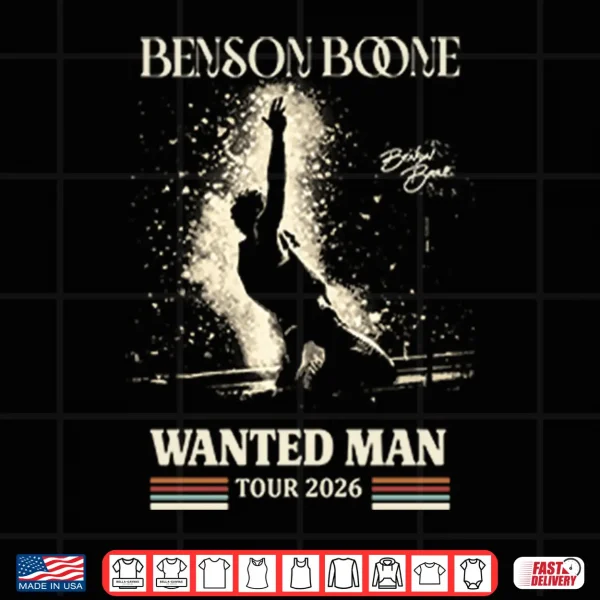 Design Benson Boone Wanted Man Tour 2026 Shirt