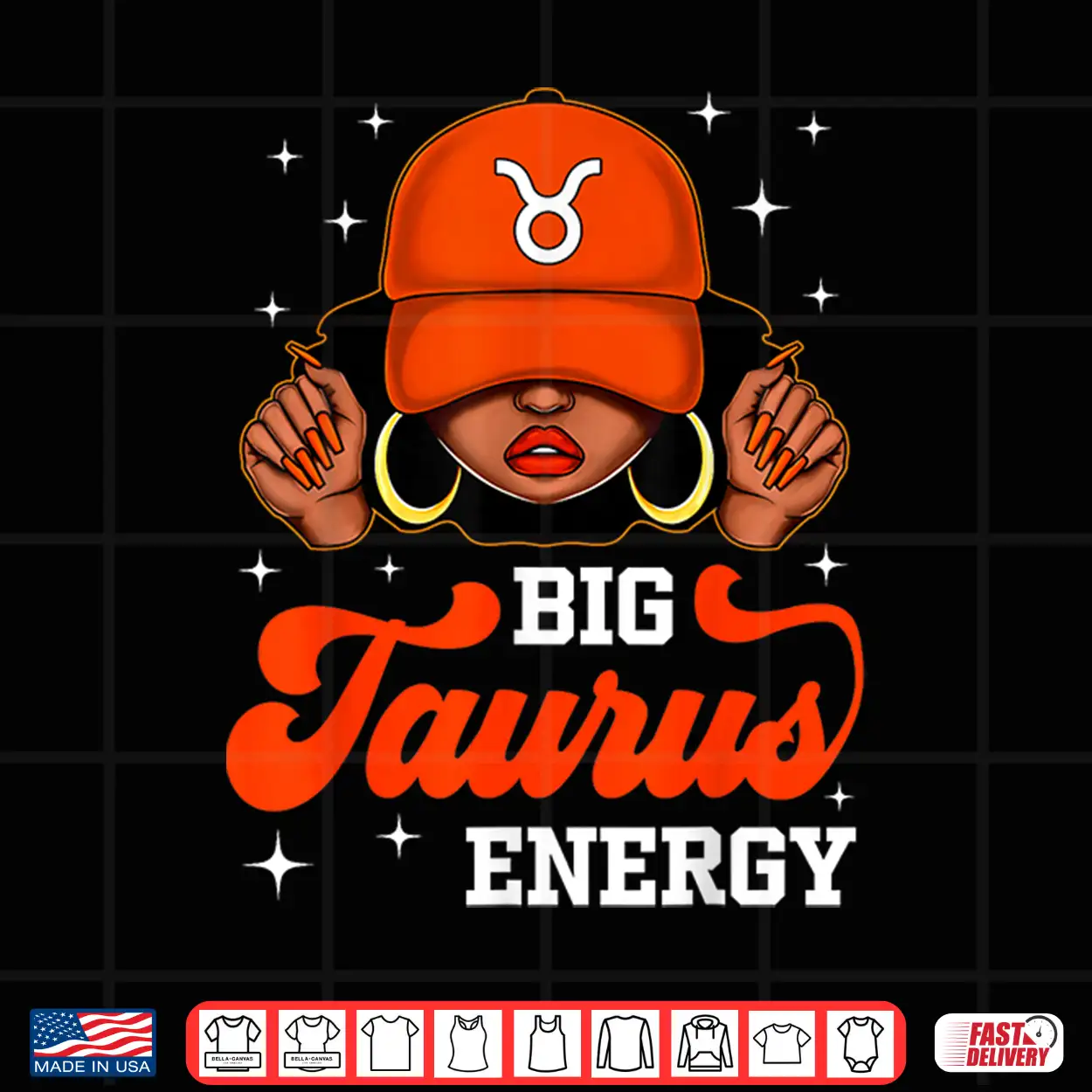 Big Taurus Energy Afro Queen Cap Black Woman Girl Shirt Big Taurus Energy Afro Queen Cap Black Woman Girl Shirt