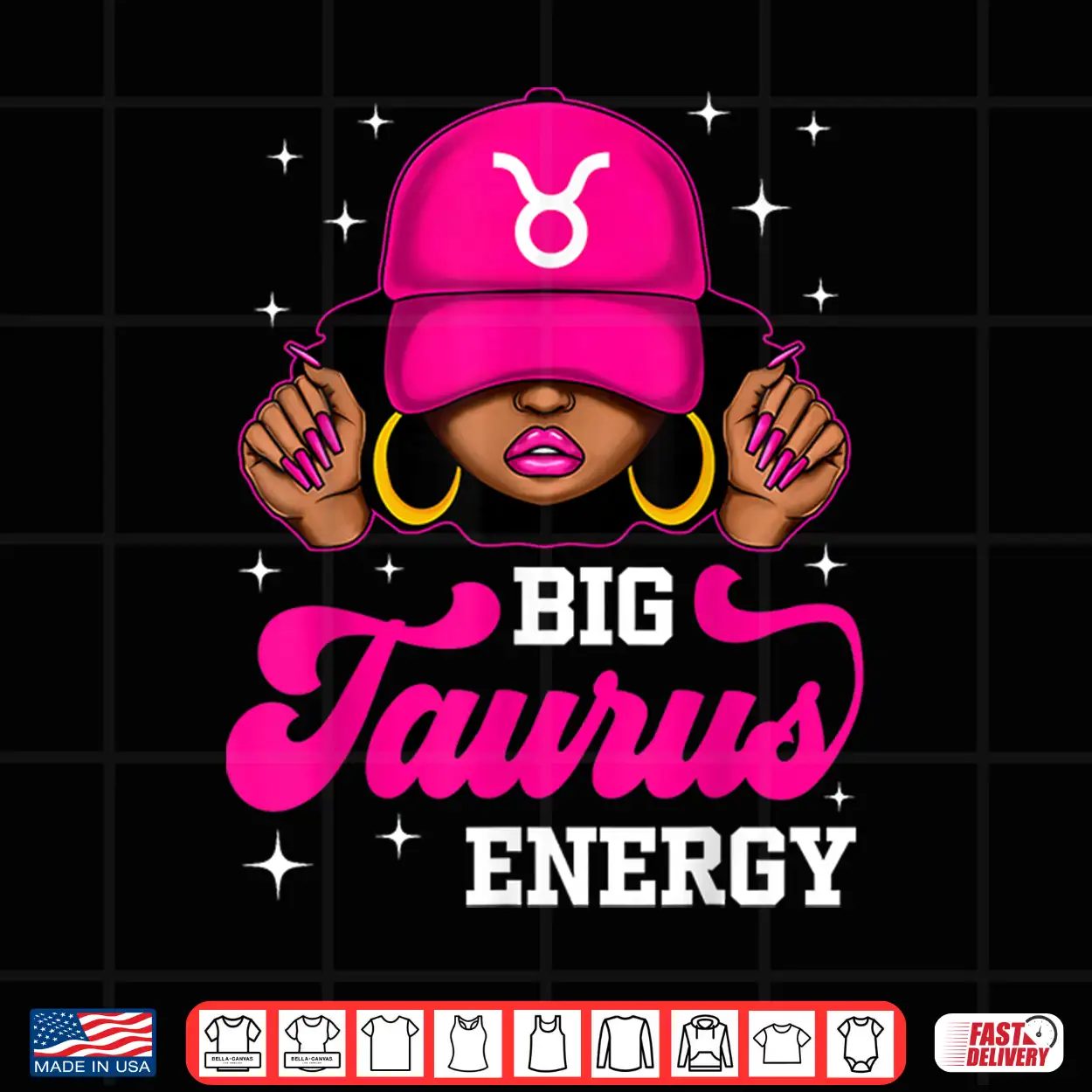 Big Taurus Energy Sassy Black Woman Cap Zodiac Birthday Shirt Big Taurus Energy Sassy Black Woman Cap Zodiac Birthday Shirt