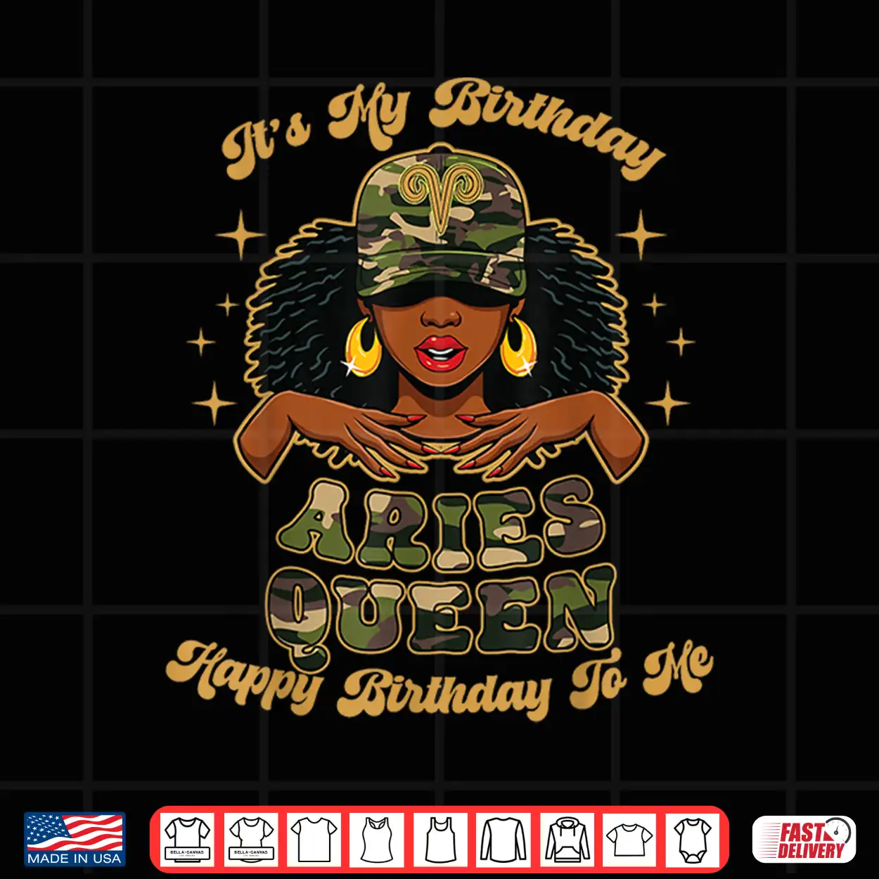 Birthday Aries Queen Camo Black Woman African Zodiac Afro Shirt Birthday Aries Queen Camo Black Woman African Zodiac Afro Shirt