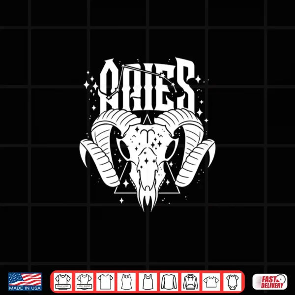 Blackcraft Zodiac Signs Aries Skull Constellation Fire Witch Shirt 4 Design Blackcraft Zodiac Signs Aries Skull Constellation Fire Witch Shirt