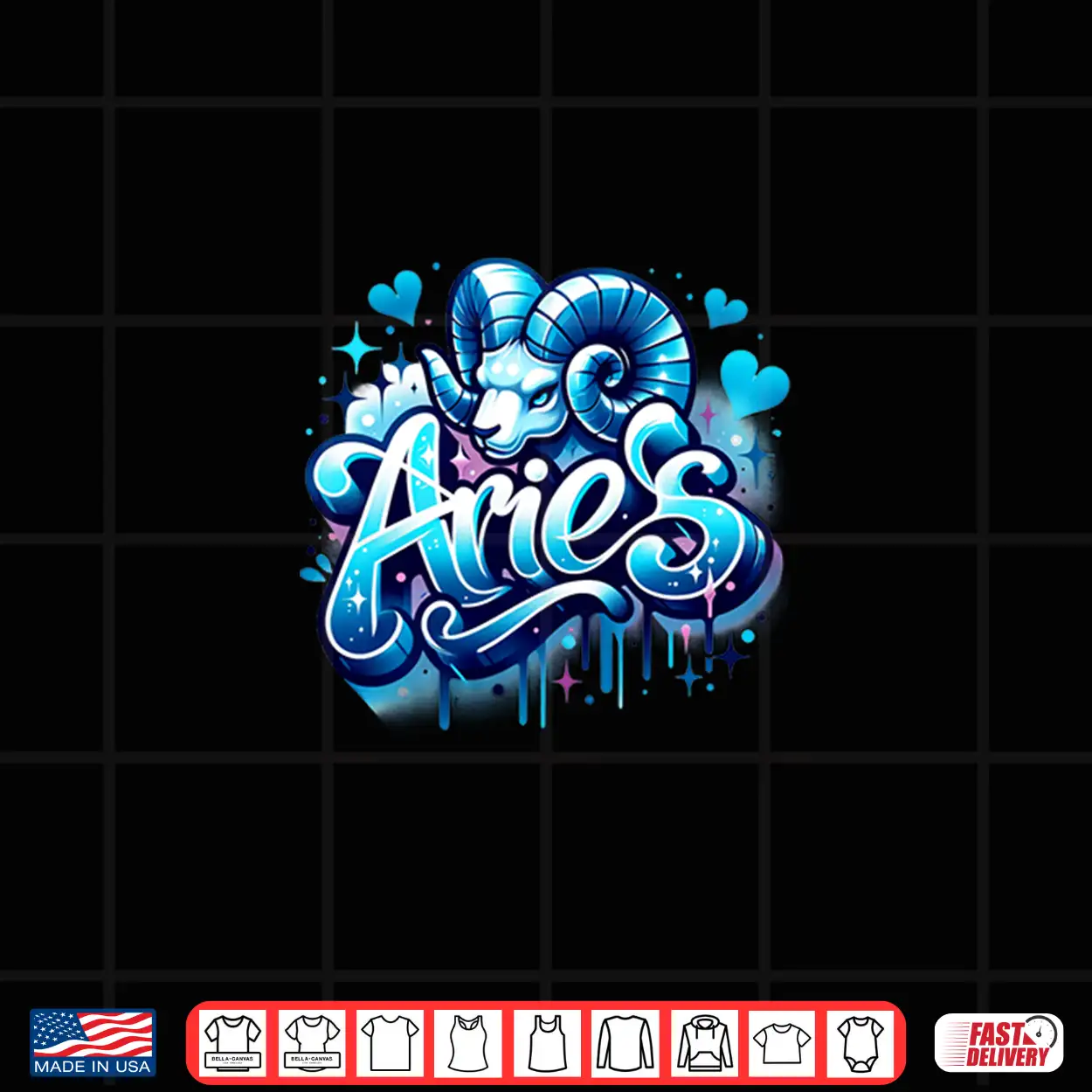 Blue Aries Zodiac Star Sign Shirt Blue Aries Zodiac Star Sign Shirt
