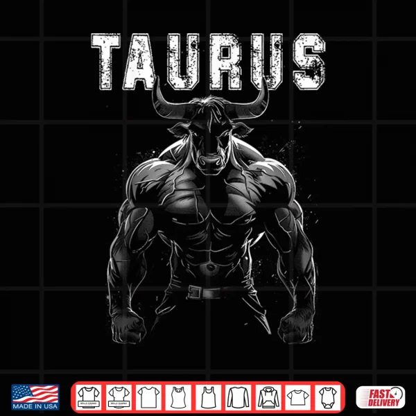 Design Bull With Muscles Taurus Workout Gym Shirt